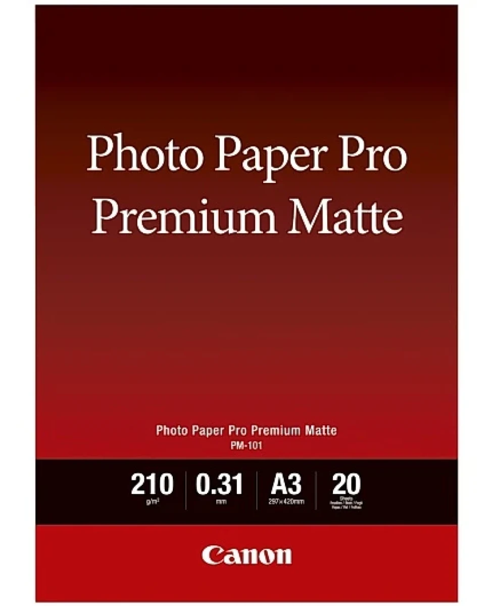 Canon Papir Pm-101 A3 Photo Paper Premium Matte 210g 20stk | Yaha.no