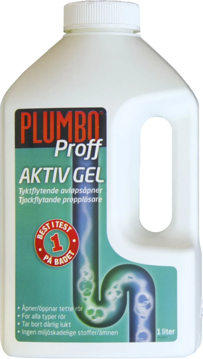 Plumbo Avløpsåpner Proff Aktiv 1000ml - | Yaha.no