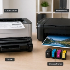 Forskjell på toner og blekk – hva bør du velge?