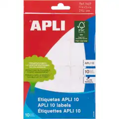 Apli Etikett 13x40mm hvit (280)