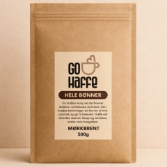 Gokaffe 500g Hele bønner, Mørkbrent