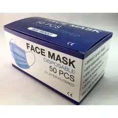 Munnbind - Facemask - Klasse 1, 3-lag, 17,5 x 9,5cm, uten glassfiber (50 stykk)