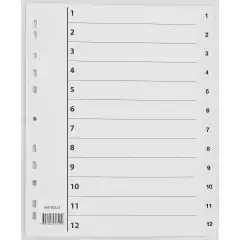 Register plast Maxi m/indeksark A4 1-12