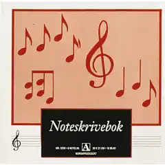 EMO Noteskrivebok 20x21cm 16blad6 linjer