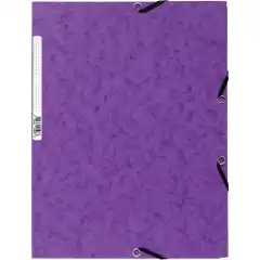 Exacompta Strikkmappe 3 kl 400g A4 lilla