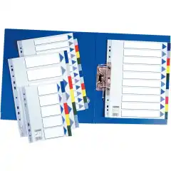 Skilleblad plast A4 Maxi 5-delt 5 farger