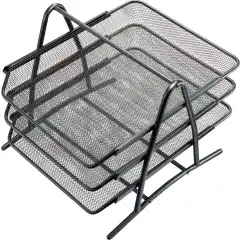 Helit Brevkurv mesh metall 3 stk sort
