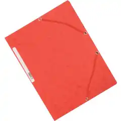 Exacompta Strikkmappe A4 3 kl 355g rød