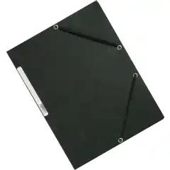 Exacompta Strikkmappe A4 3 kl 355g sort