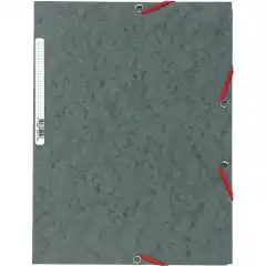 Exacompta Strikkmappe A4 3 kl 400g grå
