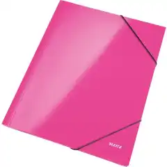 Leitz Strikkmappe Wow A4 kartong rosa