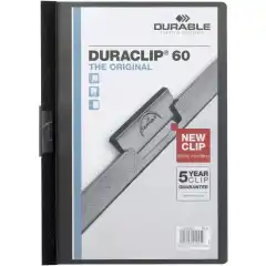 Durable Duraclip Klemmappe A4 60 ark sort