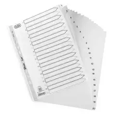 Elba Register A4 PP 1-20 hvit