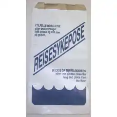 Reisesykepose m/trykk hvit (1000)