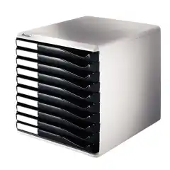 Skuffekabinett LEITZ 10 skuffer sort