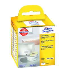AVERY Adresseetikett til etikettskriver 89x36mm (2x260)