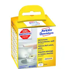 AVERY Adresseetiketter til etikettskriver 89x28mm (2x130)