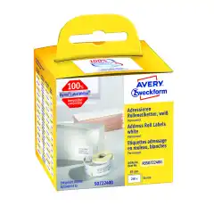 AVERY Adresseetikett til etikettskriver 89x36mm (260)