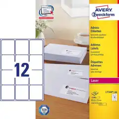 Avery L7164-100 Addresseetiketter 63,5x72 QP (1200)