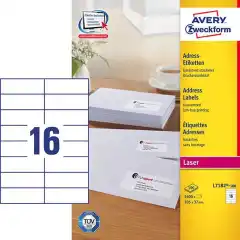 Avery L7182-100 Addresseetiketter 105x37 (1600)