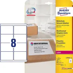 Avery L7993-25 Addressetiketter vannfaste 99,1x67,7 (200)