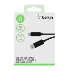 Kabel USB 3.1, C-USB A 1m Sort