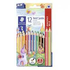 STAEDTLER Fargeblyanter Noris Jumbo trekant assortert (10+2)