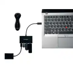 Kensington Hub CH1000 USB-C 4-Port, Sort