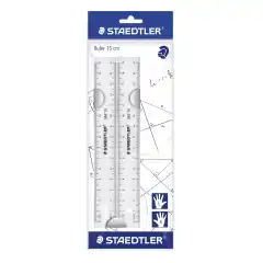 STAEDTLER Linjal transparent 15cm (2)
