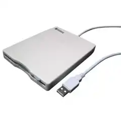 USB Floppy Mini Reader, White/Grey