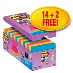 Post-it Z-Klistrelapper 76x76 Super Sticky V-Pack (16)