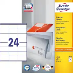 Avery 3422 Universaletiketter ILC 70x35 (2400)