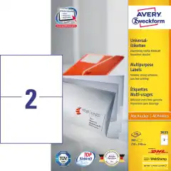 Avery 3655 Universaletiketter ILC 210x148 (200)