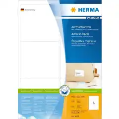 Herma Etiketter Premium A4 99,1x93,1mm (600)