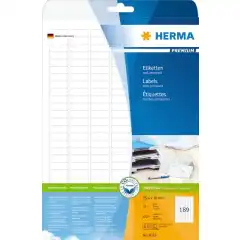 Herma Etiketter Premium A4 25,4x10,0 (25)