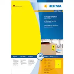 Herma Fargede Etiketter Special A4 210x297 gul