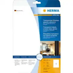 Herma Transparent Glossy folieetikett A4 210x297