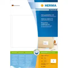 Herma Adresseetiketter A5 hvit 148,5x205mm (400)