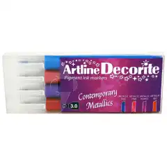 Artline Decorite Flat Metallic 4-pk