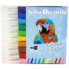 Artline Decorite Brush Pastell 10-pk