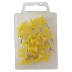 Büngers Kartnåler Push-Pin 30/pr.eske gul