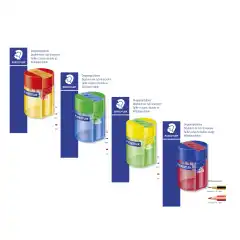 STAEDTLER Blyantspisser m/holder dobbelt hull trans blister