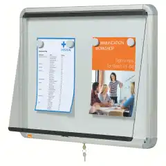 Displayramme Nobo m/glass inne 4xA4 hvit