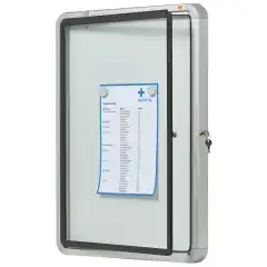 Displayramme Nobo m/glass ute 4xA4 hvit