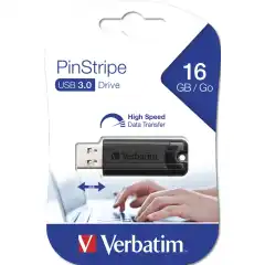 USB 3.0 PinStripe 16GB, Black