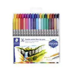 Double-ended fibre tip pens (36)