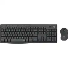 MK295 Silent Wireless Combo Desktop set, Graphite (Nordic)