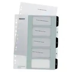 Register PP PC-utskrift A4+ 1-5 Hv/Sort