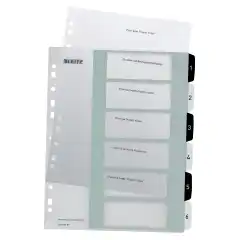 Register PP PC-utskrift A4+ 1-6 Hv/Sort