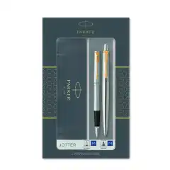 Parker Jotter Stainless Steel GT Duosett BallPoint+FountainP